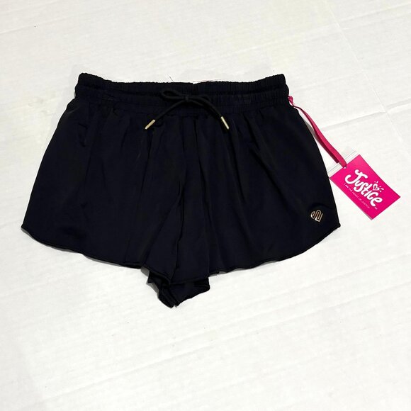 NWT Justice Girl Black Flutter Short Size S (7/8) - Picture 1 of 5